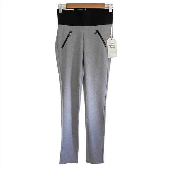 NWT Ci Sono Gray & Black High Rise Legging Pants - Picture 1 of 8